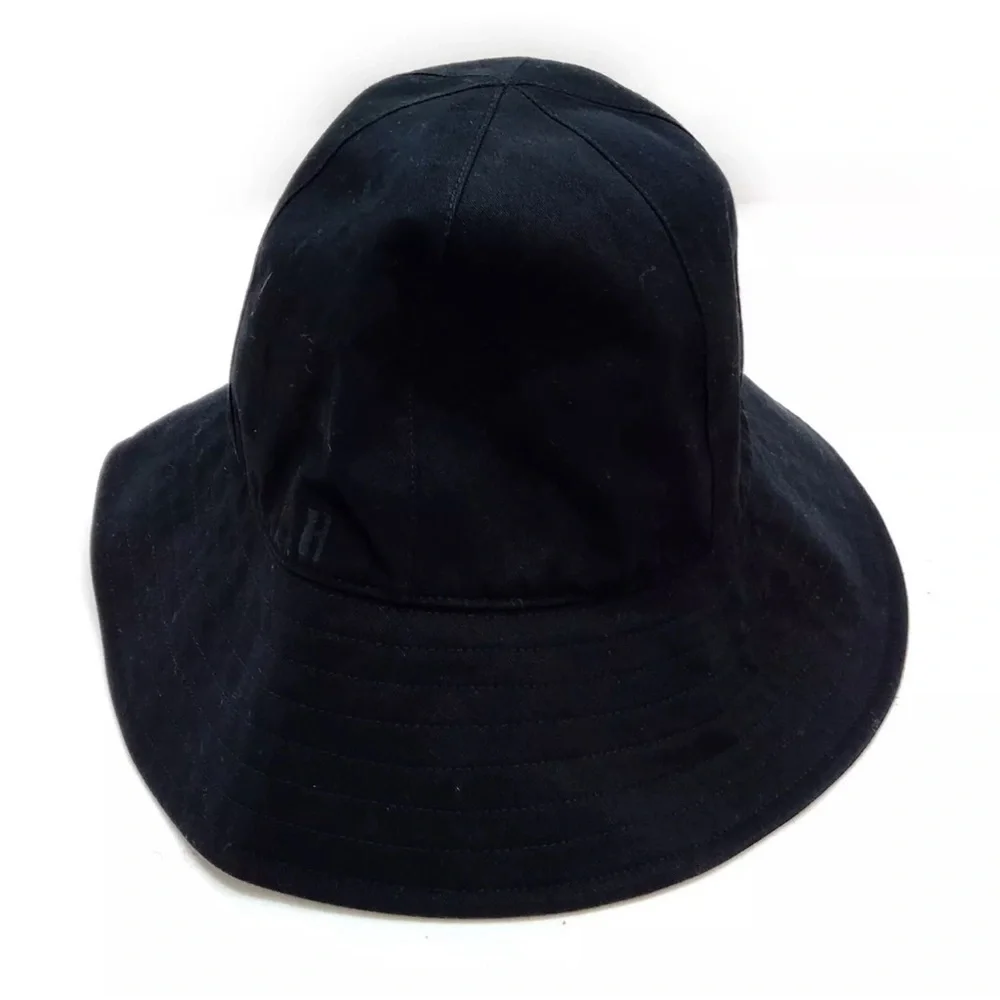 Hermes | Accessories | Hermes Cloth Black Hat Sz 57cm | Poshmark display picture 3